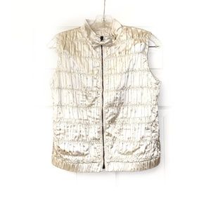 ALLEGRI Made in Italy Ruched Pleated Bow Vest
